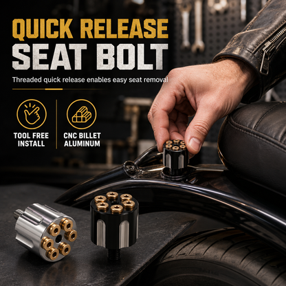 🔥50% OFF!!📢🏍️ Motorcycle CNC Quick Release Seat Bolt – 6mm Seat Cushion Fixing Screw 🔧✨