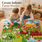 📢📢50% OFF !! ⏰Kids DIY Felt Story Board Set 104x75 cm Farm Animal Theme Interactive Storytelling Wall Toy for Toddlers Early Learning