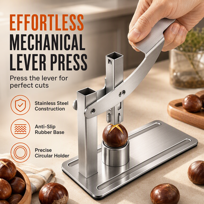 🔥50% OFF!!📢🌰 Stainless Steel Chestnut & Nut Cracker – Lever Action Saves Hand Strain, Crack Nuts Easily With Less Effort 🛡️✅