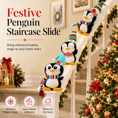 🔥50% OFF!!📢🐧 Decorative Penguin Slide Toy Set – 3 Penguins & Endless Sliding Fun ✨