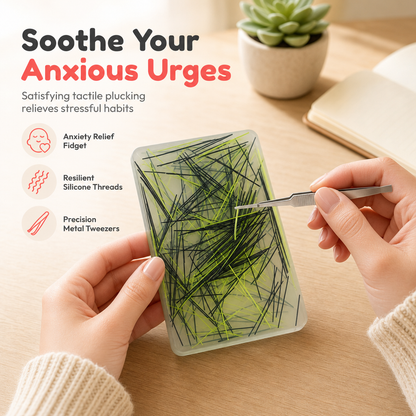 🎄Christmas Best Gift Idea!!🎁✨ Rectangular Skin Picking Fidget Toy with Tweezers – A Quirky Hands-Busy Gift for Fidgeters ✨