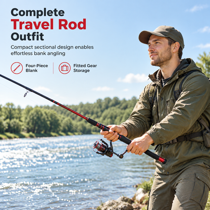 🔥50% OFF!!📢🎣 4-Piece Fibreglass Sea Fishing Rod – Long-Distance Casting Lure Rod ✨