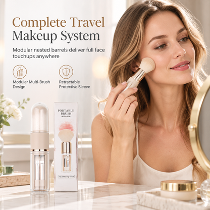 🎁2026 New Arrivals 50% OFF💥🖌️ Portable Retractable Make-Up Brush Set – Multifunctional Travel Cosmetic Tool with Powder, Blush & Silicone Lip Brush, Ready for Touch-Ups Anywhere ✨