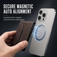 🔥50% OFF!!📢📱 Smooth Leather Magnetic Phone Stand & Card Holder Wallet – Keep Cards Secure & Your Phone Propped Up