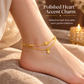 🔥50% OFF!!📢✨ Women's Double Layer Gold Tone Heart Charm Anklet with Small Beads – A Delicate Finishing Touch for Summer Looks, Layering & Thoughtful Gifts 💖