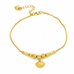 🔥50% OFF!!📢✨ Women's Double Layer Gold Tone Heart Charm Anklet with Small Beads – A Delicate Finishing Touch for Summer Looks, Layering & Thoughtful Gifts 💖