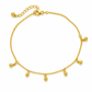 🔥50% OFF!!📢✨ Women's Double Layer Gold Tone Heart Charm Anklet with Small Beads – A Delicate Finishing Touch for Summer Looks, Layering & Thoughtful Gifts 💖