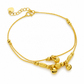 🔥50% OFF!!📢✨ Women's Double Layer Gold Tone Heart Charm Anklet with Small Beads – A Delicate Finishing Touch for Summer Looks, Layering & Thoughtful Gifts 💖