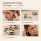 Vintage Leopard Print U Shaped Huggie Hoop Earrings for Women