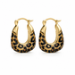 ⏳Time-Limited Special 50% OFF!⏰🐆 Vintage Leopard Print U-Shaped Huggie Hoop Earrings – Bold Retro Charm for Everyday Looks ✨