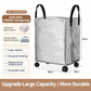 🔥50% OFF!!📢🧳 Large Capacity Waterproof Foldable Moving Bag with Wheels – Heavy-Duty Rolling Storage Tote, Make Moving, Dorm Storage & Home Organisation Easier ✨