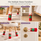 🎄 Christmas Knitted Chair Socks: Silent Floor Protection, Thick Felt, Stretch Fit