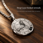 ♌ 50% OFF! ✨ Stainless Steel Spinning 12 Zodiac Medallion Pendant Necklace – Interactive Rotatable Kinetic Disc, Deep Laser-Etched Astrological Symbols, Surgical-Grade 316L Titanium Steel Waterproof & 23.6" Chain – All 12 Signs 🌌