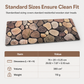 Cobblestone Pattern Diatomite Stair Tread Mat Water Absorbent Non Slip Trimmable Step Rug Easy to Clean