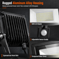 🔥50% OFF!!📢💡 50W Outdoor LED Flood Light – Smart PIR Motion Sensor, Remote Control & IP66 Waterproof Aluminium Security Light ✨