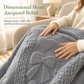 📢📢50% OFF!!❄️ Soft Plush Jacquard Blanket – Double-Sided Cosy Warmth for Sofa, Bed & Couch, Wrap Up in Soft Comfort on Chilly Nights ✨