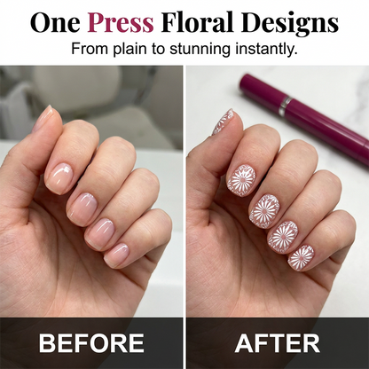🔥50% OFF!!📢💅 Professional Nail Art Stamping Tool Kit – Create Salon-Style Patterns at Home, Easy for Beginners & Nail Lovers ✨