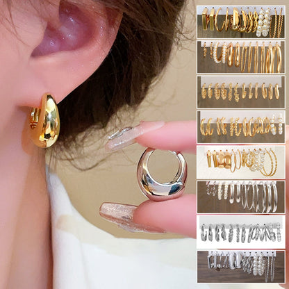 🔥50% OFF!!📢✨ Classic Geometric Earrings 6-Piece Set – A Versatile Mix for Everyday & Occasion Looks 💎