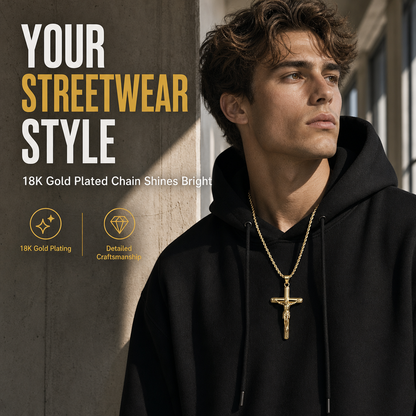 🔥50% OFF!!📢✨ Portrait Cross Pendant Necklace – A Timeless Unisex Piece for Everyday Wear & Thoughtful Gifting 💎✝️