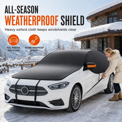 🔥50% OFF!!📢🚗 Universal Thickened Oxford Cloth Windscreen Snow Cover – Protect Your Screen From Snow, Frost & Ice ✨