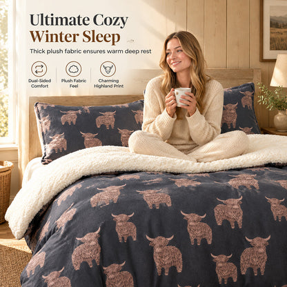 🔥50% OFF!!📢🐄 Cow Print 3-Piece Bedding Set – Soft Warm Fabric & Bold Country Style, Refresh Your Bedroom With a Fun, Cosy Look ✨