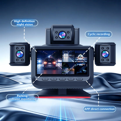 🔥50% OFF!!📢🚗 5-Lens 360° Panoramic Dash Cam – Capture More Angles & Drive With Greater Awareness ✨