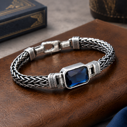 🔥50% OFF!!📢💎 Handmade Vintage Sterling Silver Braided Meander Jewellery – Bold Hip-Hop Style for Men & Women ✨