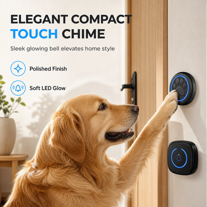 🔥50% OFF!!📢🔔 Wireless Touch Activated Pet Doorbell – Help Your Pet Signal Potty Breaks & Mealtimes With a Simple Touch ✨