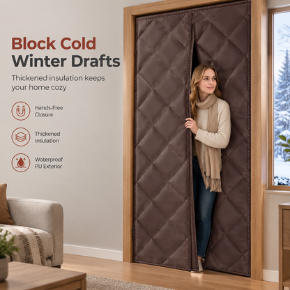 🔥50% OFF!!📢🚪 Thickened Magnetic Thermal Door Curtain – Keep Winter Draughts Out & Your Home Cosier, A Practical Oxford Cloth Screen for Doors & Hallways ✨