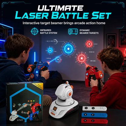 🔥 Active Screen-Free Play! 50% OFF!!📢🎯 Kids Laser Tag Set – Target Projection, Team Mode & Lights/Sounds🔫