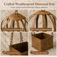 🔥50% OFF!!📢🎈 Hanging Iron Hot Air Balloon Planter – Distressed Metal Flower Pot for Garden & Courtyard Charm 🌿✨