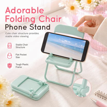 📢📢Save more by purchasing as a bundle⏰🪑 Cute Chair-Shaped Phone Stand – Creative Desktop Holder & Dorm Decoration ✨