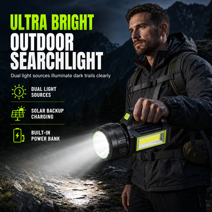 🔥50% OFF!!📢🔦 Multifunctional Ultra-Bright Rechargeable Searchlight & Work Light – USB Charging, Ready for Outdoors, Garages & Power Cuts ✨