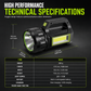 🔥50% OFF!!📢🔦 Multifunctional Ultra-Bright Rechargeable Searchlight & Work Light – USB Charging, Ready for Outdoors, Garages & Power Cuts ✨