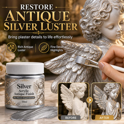 🔥50% OFF!!📢👼 High-Gloss Gypsum Angel Statue with Brush – A Elegant Decorative Piece for Shelves, Gifts & Calm Corners ✨