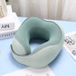 🔥50% OFF⏳ 🧳 Travel Neck Pillow – Ice Silk Cover, Memory Foam, Ergonomic Support, Magnetic Buckle & Portable Design for Flights, Road Trips & Office Naps💤