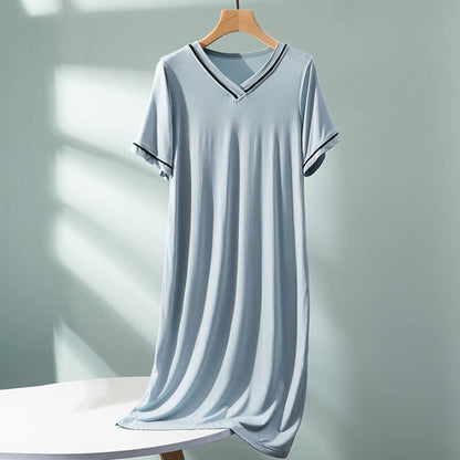 Modal Short Sleeve Nightgown Dress