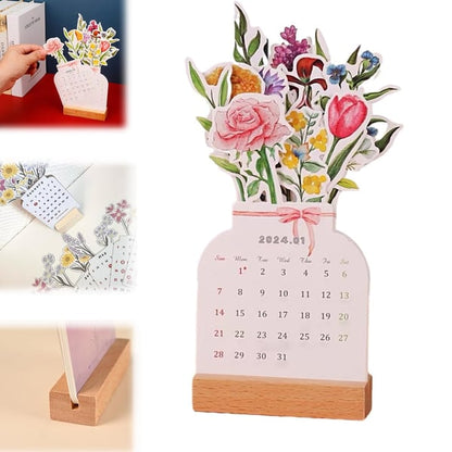 🎅Christmas Gift 49% OFF💐 2024 Bloomy Flowers Desk Calendar🎄