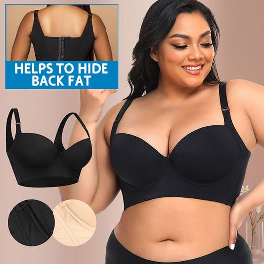 🎁Adjustable Wired Push Up Bra Full Back Coverage Hide Fat Smooth