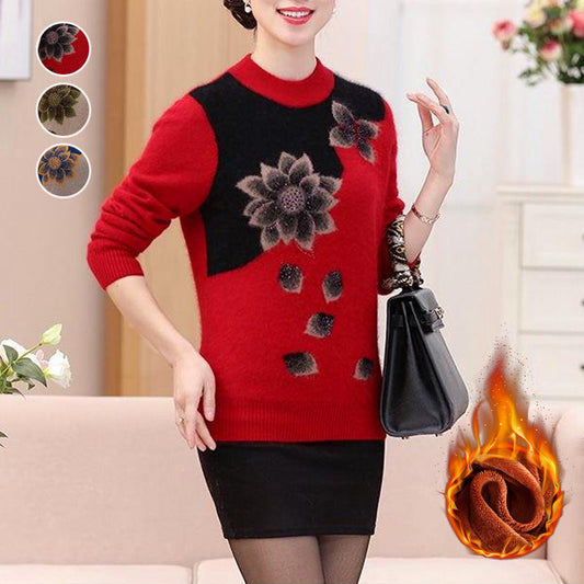 [Best Gift for Mom] Women's Elegant Soft Warm Crewneck Sweater